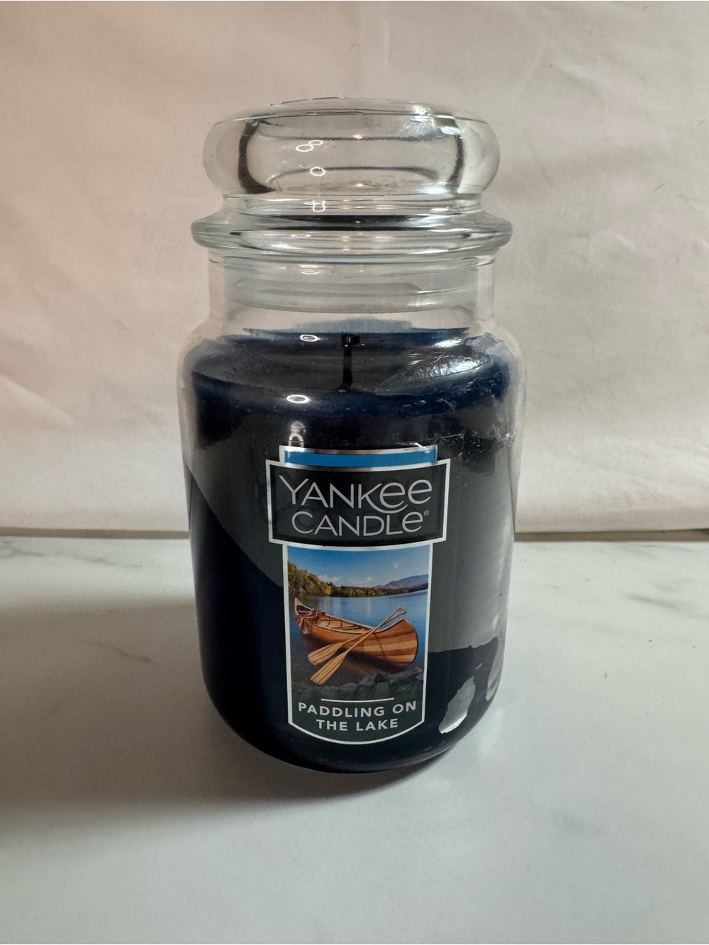 Yankee Candle Paddling on the Lake 22 oz Retired Large Jar Partially Burned